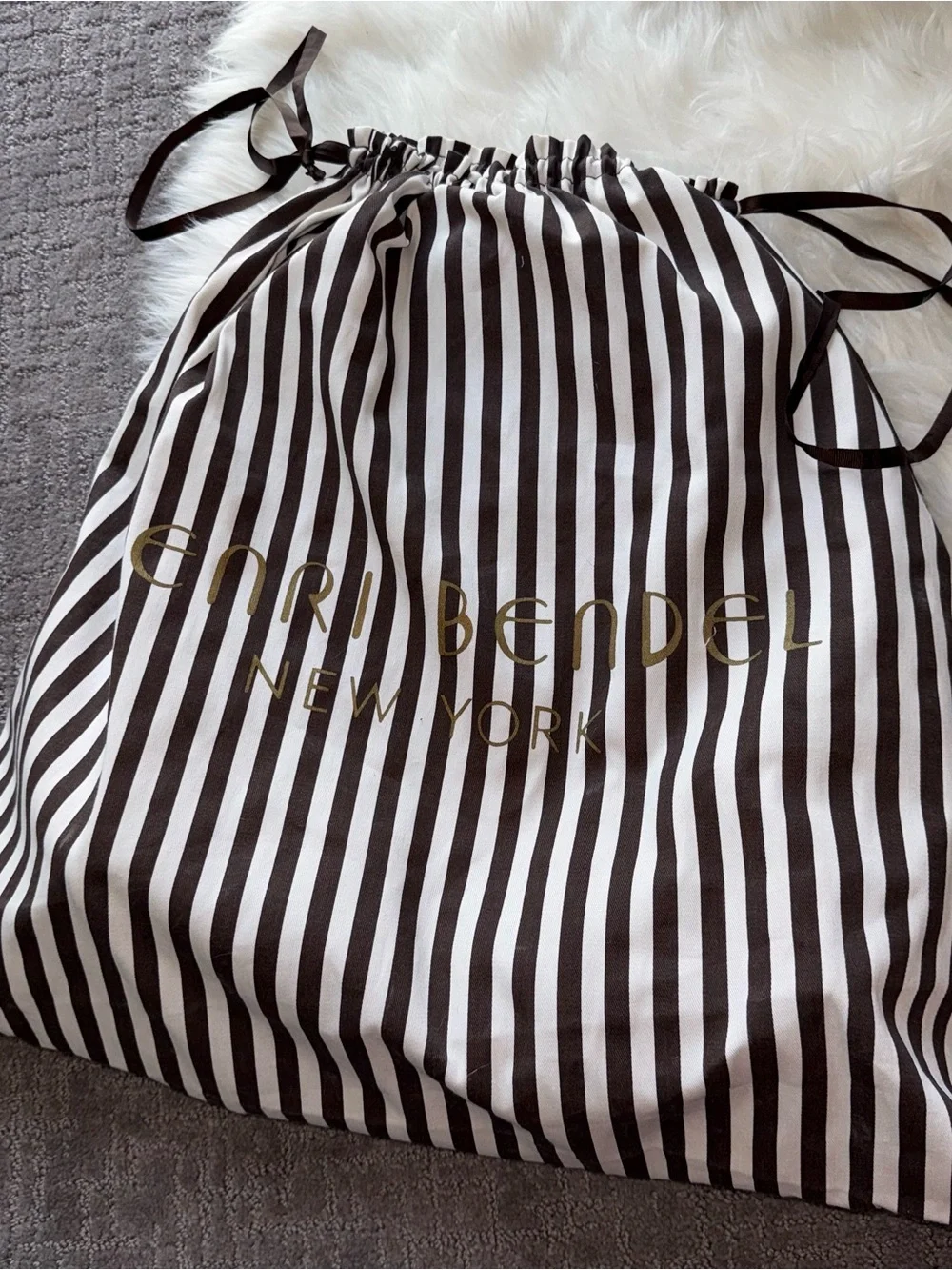 Henri Bendel Jetsetter Tweed Black and Gray Canvas Saffiano Leather
